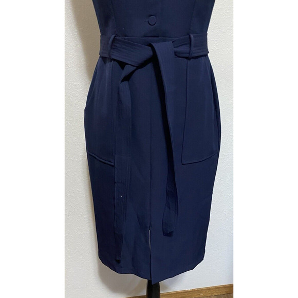 Adelyn Rae SunDress Womens M Medium Navy Cross Back Classic Tailored Fit Dress - Picture 10 of 16